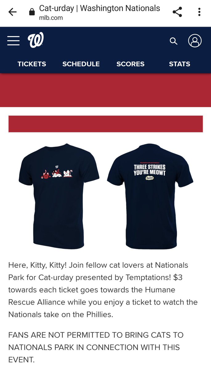 It's truly tragic that I'm getting married on Aug 19, which I found out is the same day as <a href="/Nationals/">Washington Nationals</a> Caturday 😿 So bummed my fiancé and I will have to miss out on the shirt this summer!