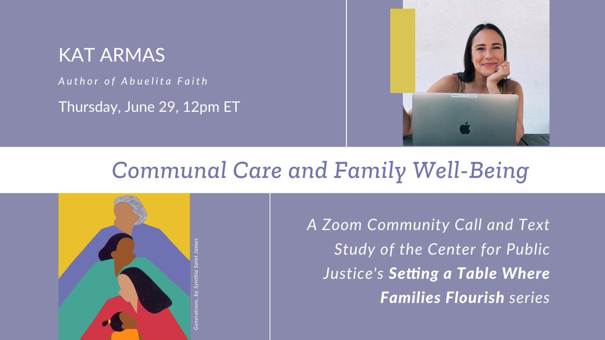 cpjustice's tweet photo. We're excited to have @kat_armas, author of Abuelita Faith, join us on Thursday to share about how caring for our communities, especially families within them, deeply impacts our personal faith journey. 

Register: https://t.co/21dgVyff1g https://t.co/2ilg2jkLBk