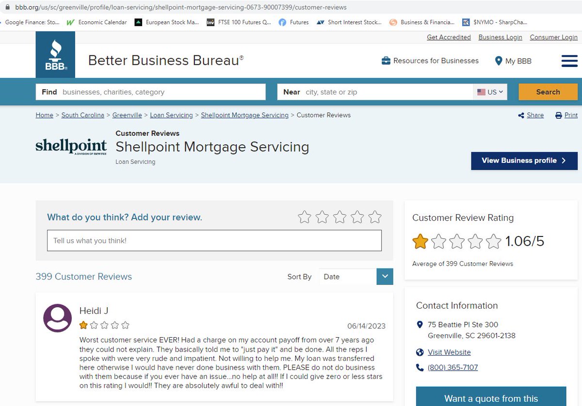 Paul Wimmers on Twitter "Shellpoint Newrez has a 1.06 score (OUT OF 5