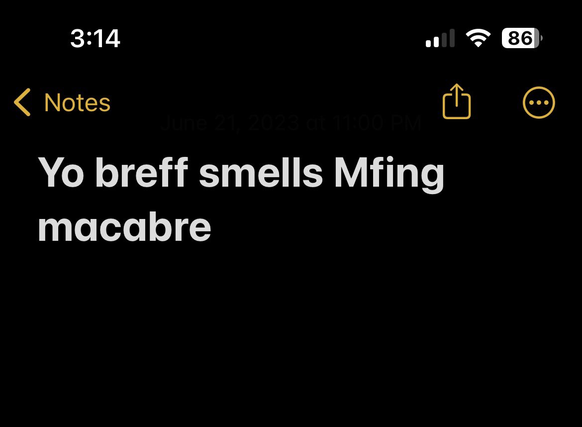 SupaRetro5's tweet photo. Random note 🤣 #funny #fyp #breff #breath #badbreath #earthsong #foryou #macabre https://t.co/tPnedIIGkH