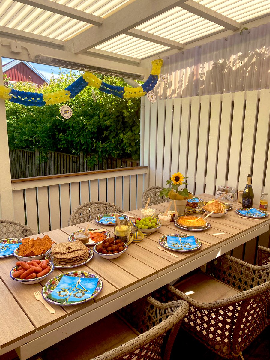 kjötbollur✅
prinskorv✅
síld✅
graflax✅
västerbottenpaj✅
knäckebröd✅
skagenröra✅
färskpotatis✅
jarðaberjarjómaterta✅

Glad midsommar!☀️🥂🇸🇪🍰