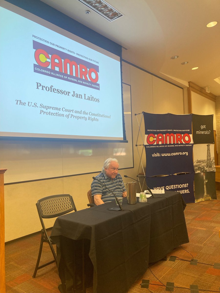 CAMROtweeting's tweet photo. CAMRO’s 2023 Annual Conference is off to a great start this beautiful Friday morning at the University of Denver’s Strum College of Law!
#CAMRO #Colorado #mineralowners #annualconference https://t.co/WNCFTIHOTB