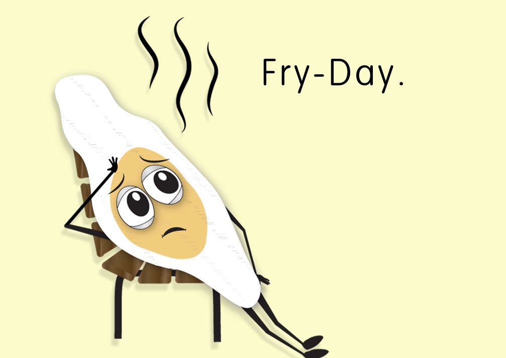 Been busy with the #Egg #Challenge this week. Thank goodness it’s #FryDay 😆 #FridayJoke