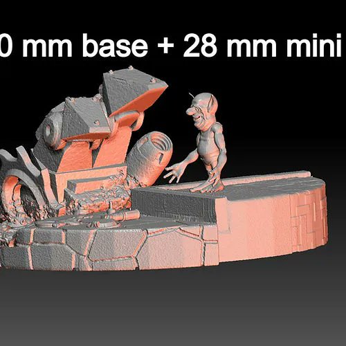 Our display bases are 100mm and look like this when compared to a 28mm mini 😅

It means you can stand out at painting competitions and show off your parade ready minis to mates 

#miniatures #minis #scenery #tabletopscenery #tabletopgames
#resinminis #resinminiature