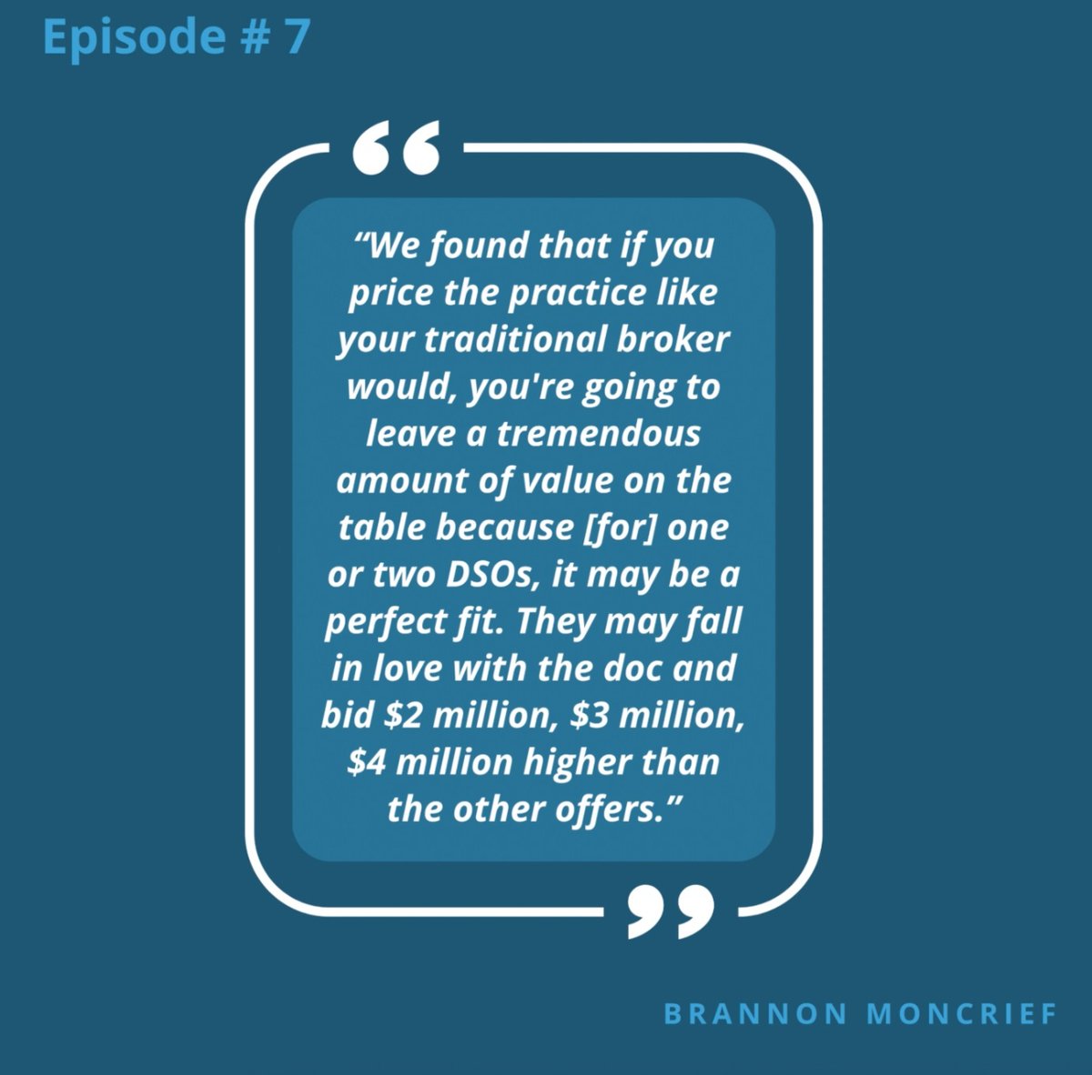 PracticeOrbit's tweet image. What’s the upside of selling your #dentalpractice to a #DSO? Listen in on my conversation with Brannon Moncrief @McLerranAssoc and learn what factors to consider before you make a deal with a #dentalsupportorganization. #dentaltransitions