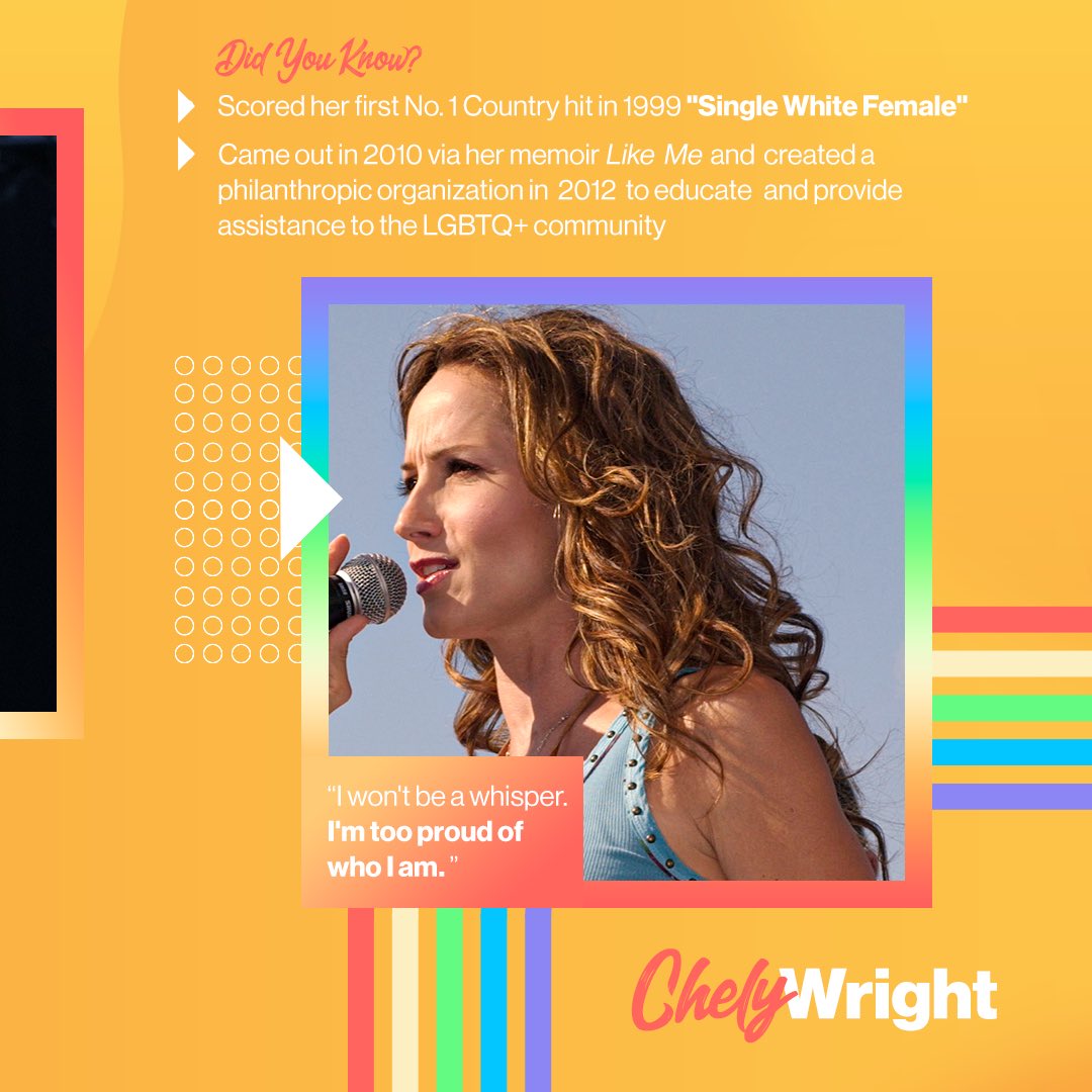 In Honor of #PrideMonth, we shine a spotlight on some of the LGBTQ+ trailblazers in Country Music! 🌈 Tag someone in the comments that you are celebrating this month! ❤️