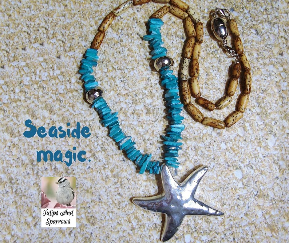 #salejewelry #beachjewelry #starfishjewelry #starfishnecklace #woodjewelry #shelljewelry #shellnecklace #woodnecklace #silvernecklace #jewelryonsale #summerjewelry #beachnecklace tulipsandsparrows.etsy.com
