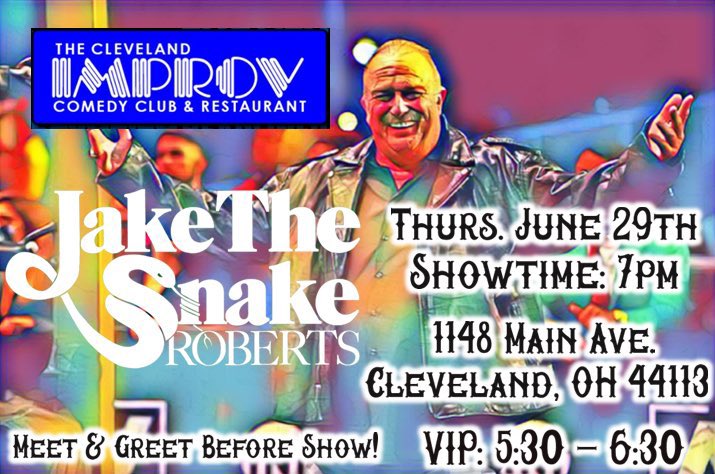 JakeSnakeDDT's tweet photo. Less than a week away from the #LastCallTour of #Ohio!

I’ll be at the @ClevelandImprov on June 29th, and #TrustMe, you don’t want to miss it.

Get tickets at link below!

https://t.co/80GUWAq9VE

#AEW  #AEWDynamite  #Cleveland https://t.co/x7xC8rKEmE