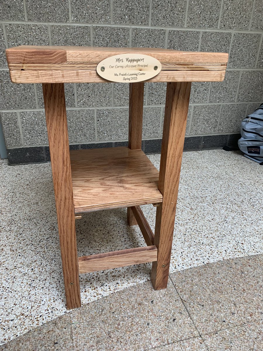 Our amazing 7B 7th grade students made this for me as part of a design project with @msfraioli and @JennyGieras. That’s a rap on my second year with the amazing kiddos and faculty and principal @SevenBridgesMS @Joe_Mazza