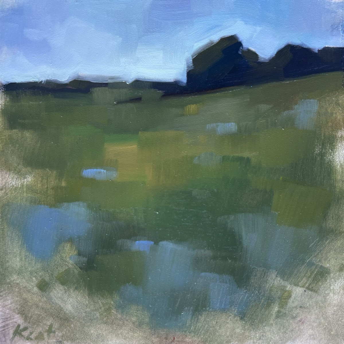 chriskentart's tweet photo. Bluebonnet Field, 6x6 oil on panel #fineart https://t.co/9If9CD73v6