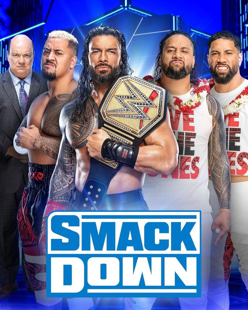 Tonight on a HUGE #SmackDown…

🔵 #TheBloodline Civil War commences 🩸