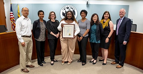 Congratulations and thank you to <a href="/hcpss_wlhs/">Wilde Lake HS</a>' Abisola Ayoola for her hard work and dedication to #studentvoice during her term as <a href="/HoCoSMOB/">Lamia Ayaz</a>. We wish her all the best as she continues that work as  2023-2024 Maryland State Student Member of the Board of Education!