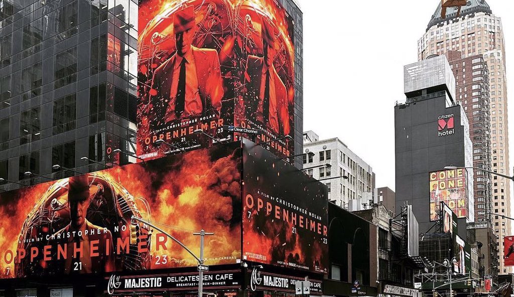 OPPENHEIMER has hit Times Square