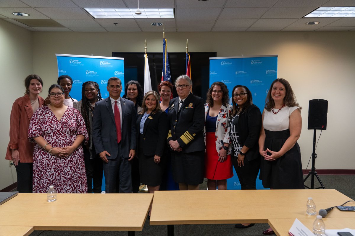 StLCountyDOH's tweet photo. Today DPH Director Dr. Kanika Cunningham participated in a roundtable discussion on reproductive rights with @SecBecerra, @RepCori, @MOFHC, @PPSLR, @HHS_ASH and other reproductive health leaders. Panelists discussed the first anniversary and impacts of the fall of Roe vs. Wade. https://t.co/uSXnLrzLHg