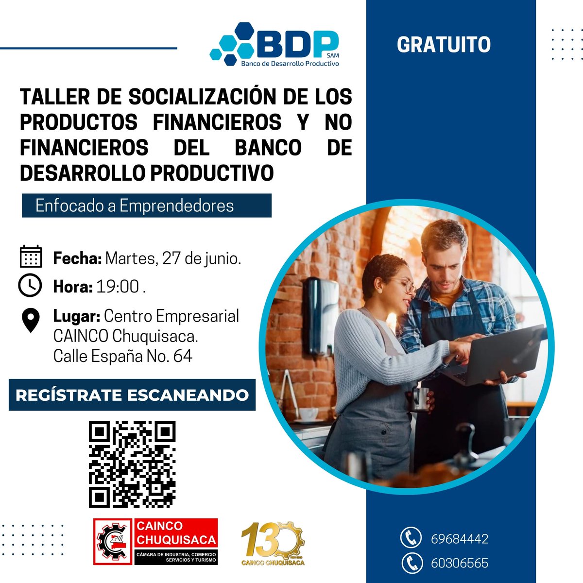 Aprende de educación financiera y conoce los productos financieros y no financieros que existen para emprendedores 🤔📈

¡No te pierdas nuestro Taller gratuito! 🙌🏼🎉

#emprendedores #tallergratuito #BDP #CAINCOChuquisaca