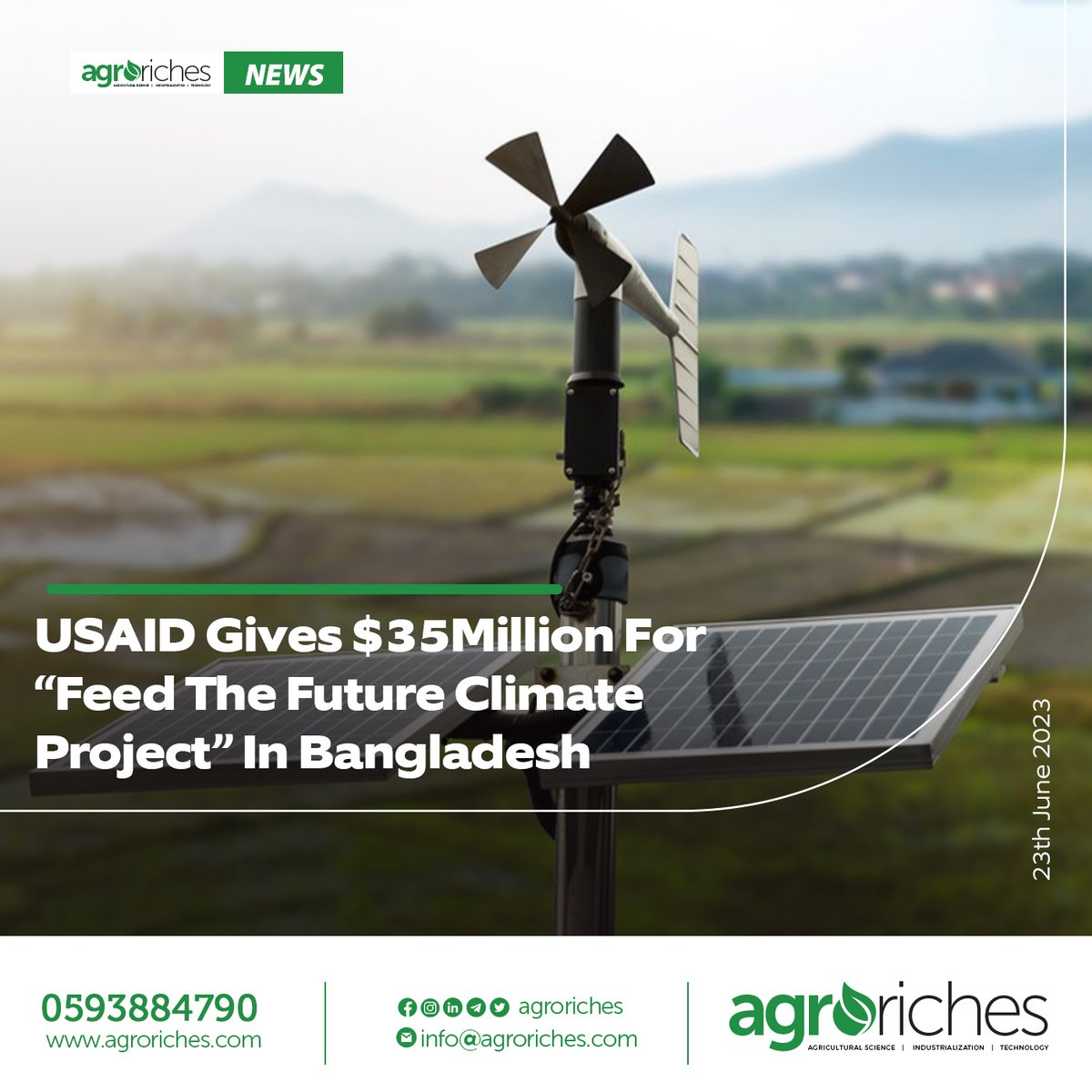 Agroriches: USAID Gives $35Million For “Feed The Future Climate Project” In Bangladesh

agroriches.com/feed-the-futur…

#future #bangladesh #project #agroriches #farm #agricuture #crop #world #agriculturenews #news #quality #farmers #news