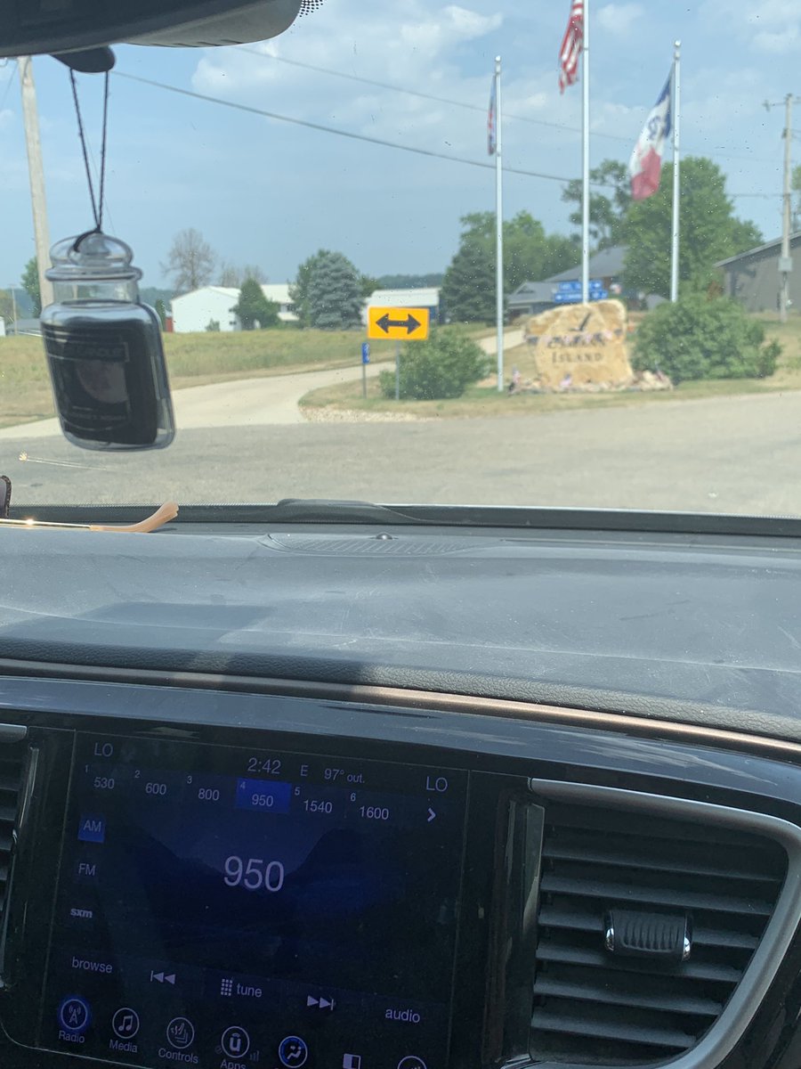 . <a href="/agritalk/">AgriTalk Radio</a> Couple birthday boys (<a href="/rjfran23/">Randy Francois</a>  &amp; JJ!) listening to AgriTalk as we get on the island! Ready for a great weekend!