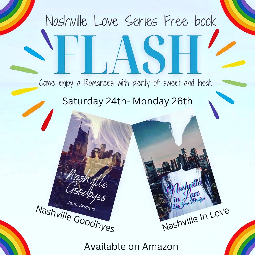 In celebration of Pride I'll be offering my books  Nashville in Love and Nashville Goodbyes FREE Saturday-Monday 🎉
Available on Amazon amazon.com/Nashville-Good…
#amwriting #lesfic #sapphic #sapphicbooks #sapphicreads #sapphicfiction #wlw #wlwbooks #wlwreads #wlwfiction #QueerReads