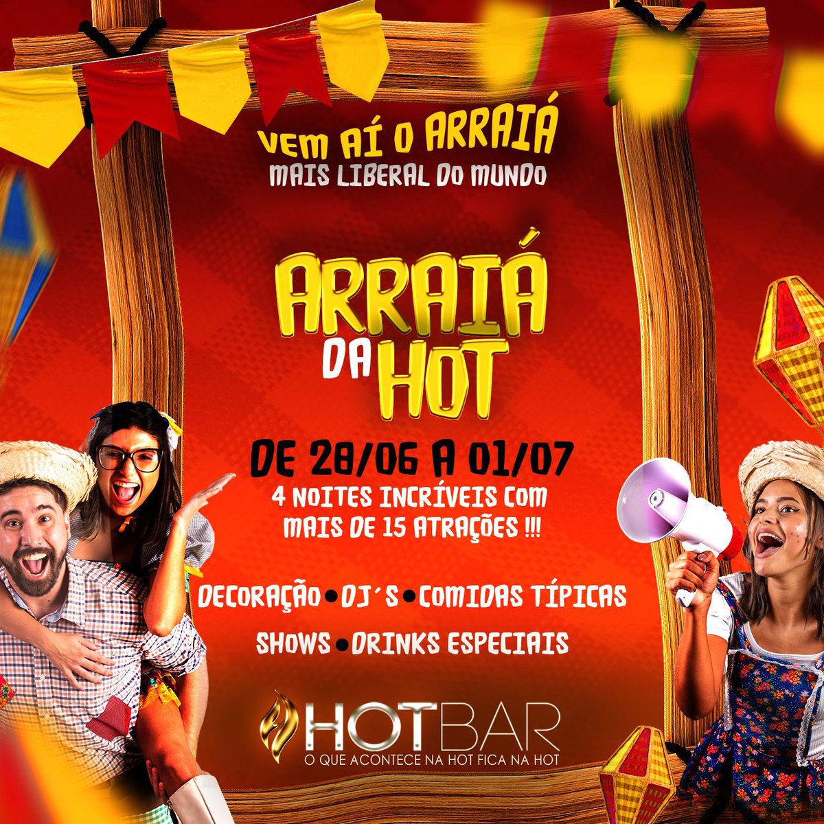 hotbarsp's tweet photo. Aguardamos todos vocês 🔥🥵👏 #vemprahot #arraia #sp #balada #single #casal #sãojoão #festajunina https://t.co/HH41n39Ag6