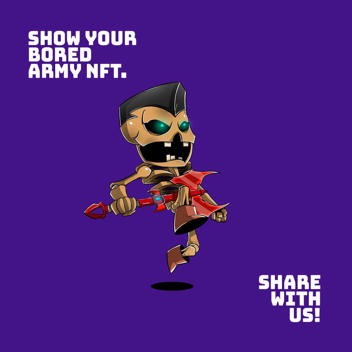 boredarmynft's tweet photo. This tweet is exclusive to Dump. 

Share your favorite Bored Army NFT in the comments with us and fellow soldiers.

We'll make sure to retweet the coolest ones! ⚔️

#hero #undead #boredarmy #nft #CryptoGaming #Web3gaming https://t.co/flumgdLynn