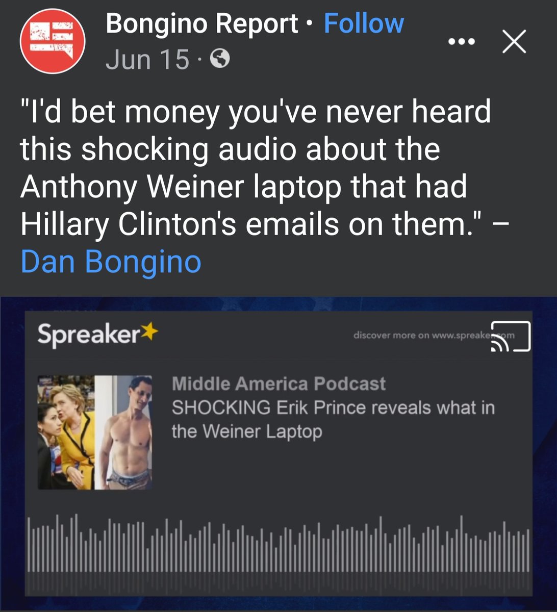 So!!!
Whatever happened to Anthony Weiner's laptop?
👉How many emails were on there from Hillary Clinton regarding money laundering?
👇👇👇👇
Anybody ever hear this tape explaining about the Anthony Weiner sex tape, laptop & Clinton? 
fb.watch/llI64wjBmq/?mi…