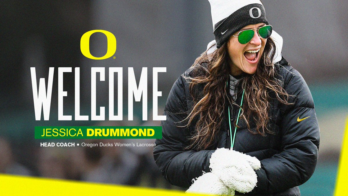 OregonWLAX's tweet photo. Coming home 🦆

Thrilled to announce former Duck Jessica Drummond as the fourth head coach in program history!

Welcome back, @jessdrummond! #GoDucks

📝 https://t.co/BdBmjFbovp https://t.co/oG219k2MhW