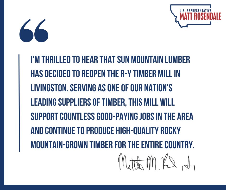 Matt Rosendale (@fmrreprosendale) on Twitter photo 