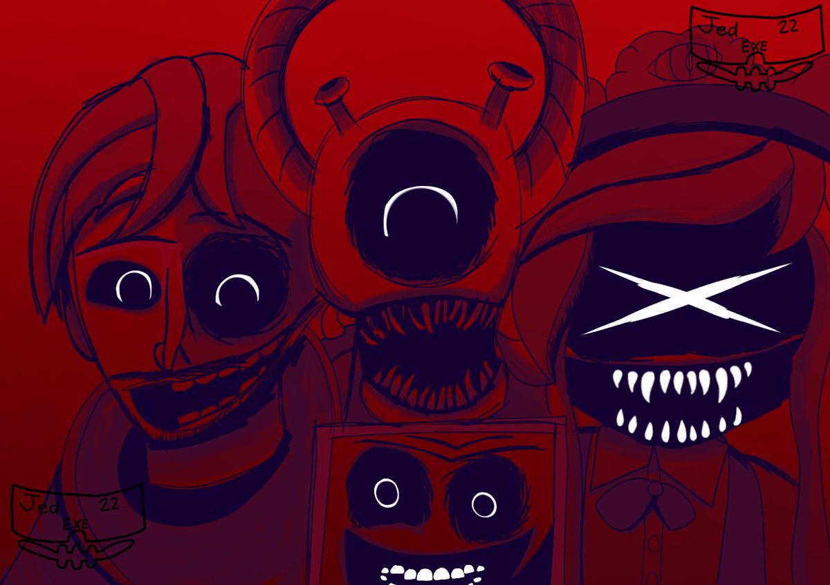 Jed22EXE's tweet photo. Villains from SMG4/Glitch Productions

❤️+🔄 are appreciated!
.
.
.
.
.
TAGS:
[@smg4official #smg4fanart #smg4 #metarunnerfanart #metarunner #murderdrones #murderdronesfanart #murderdronescyn #metarunnersheridan #smg4zero #sunsetparadise #sunsetparadisefanart] https://t.co/231oBCwSjw