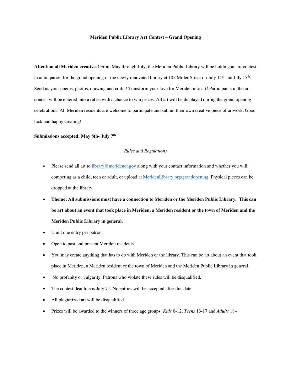 City of Meriden on Twitter "Creative and passionate about 𝗠𝗲𝗿𝗶𝗱𝗲𝗻