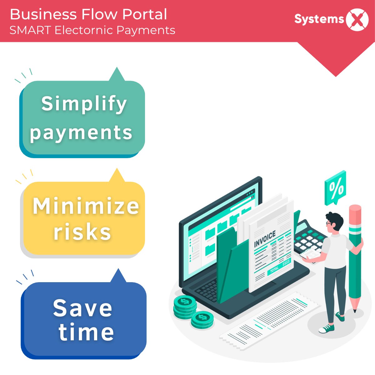 systemsxuy's tweet photo. Tired of spending hours exporting payments and running the risk? Are you looking for a solution that makes the process easier and more efficient?
Contact us! ๐ https://t.co/wOPO6yGbPm
#eletronicpayments #erp #bank #cloud #B2B #payments #paymentprocesses #businesssolutions https://t.co/UzldaoMk0X