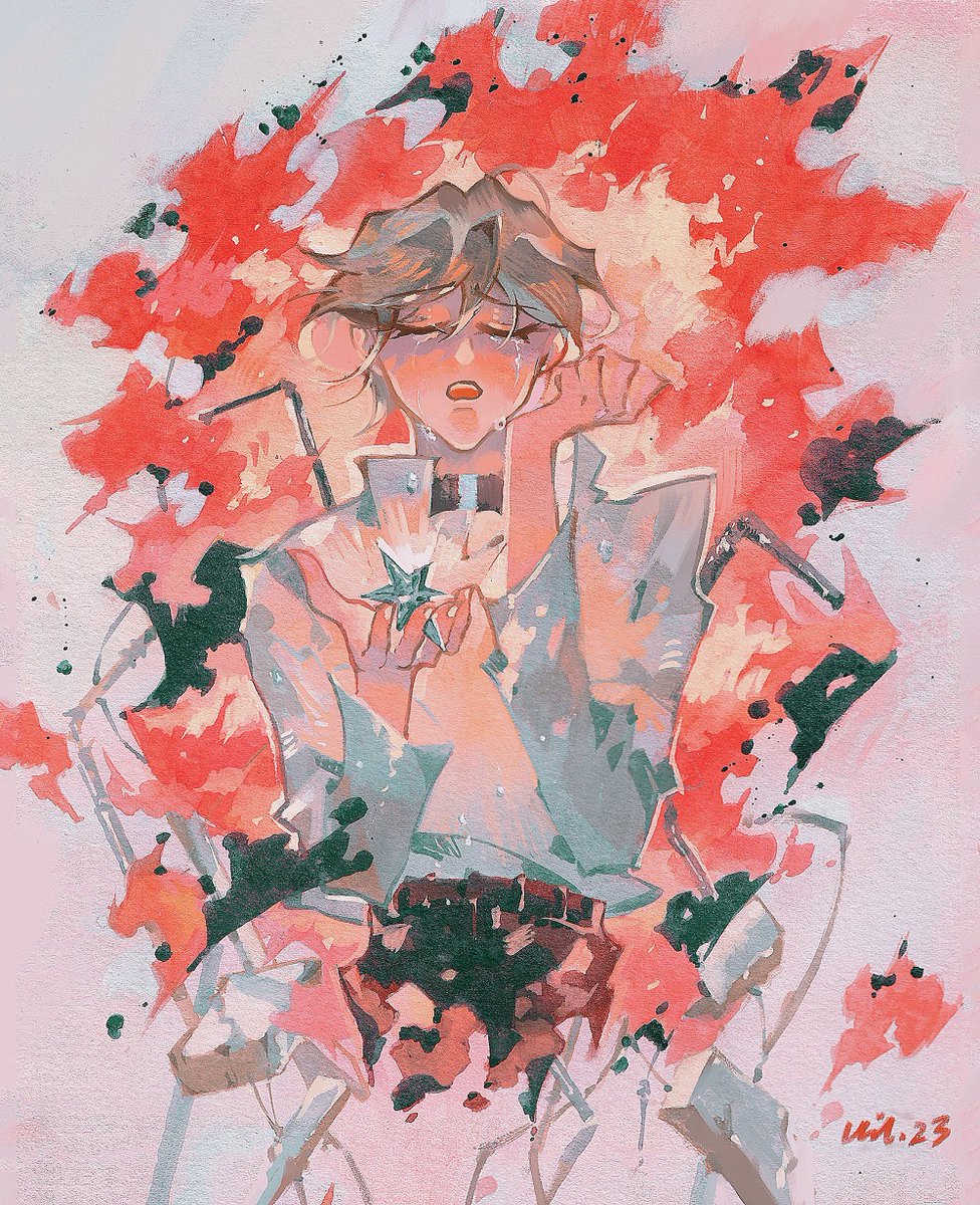 「Inflammable  #gouacheart #gouachepaint #」|Kil @ NEW ZINE RELEASE 💪🎊のイラスト