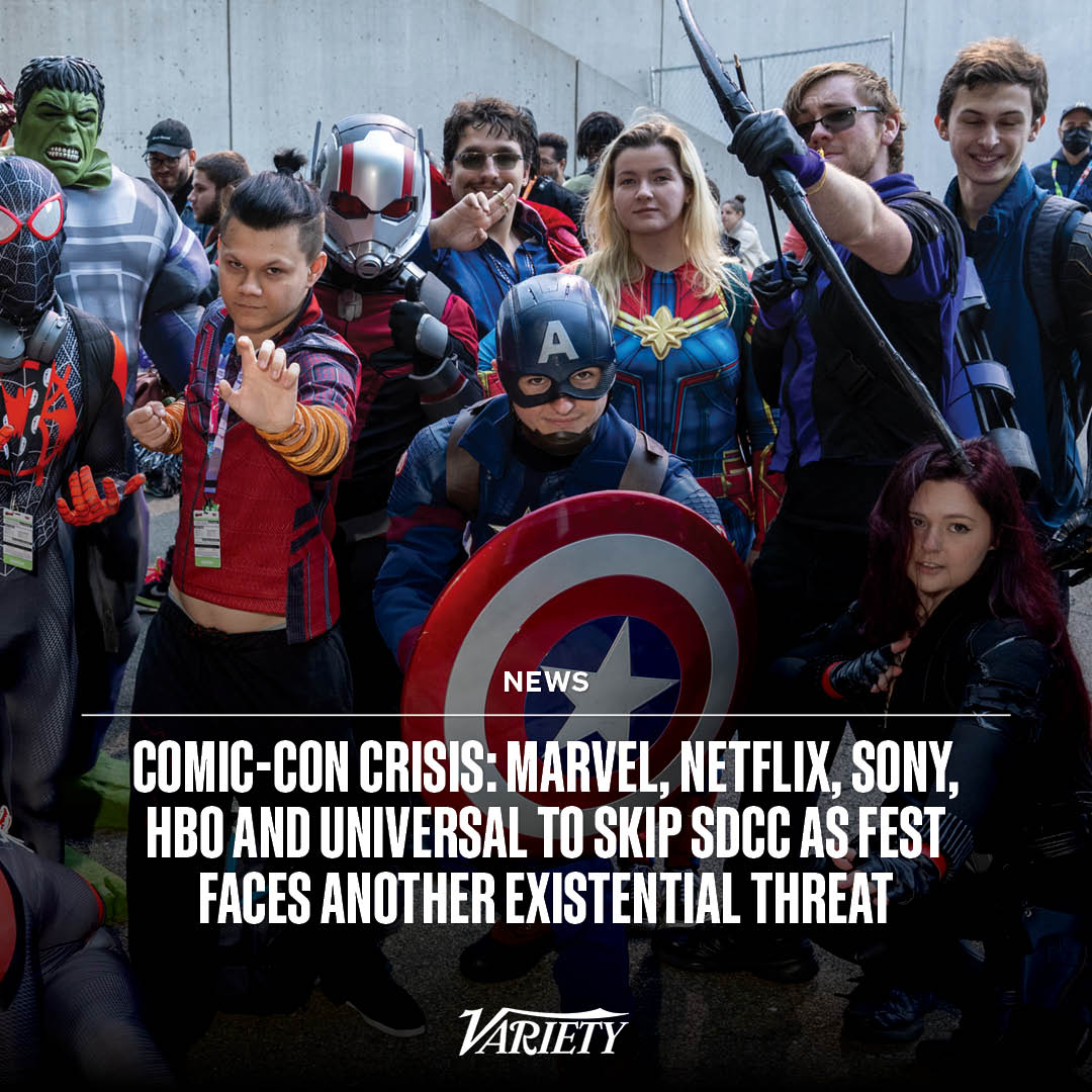 Got damn. Just cancel ALL of San Diego Comic Con.

#Disney, #MarvelStudios, and #Lucasfilm are not planning any panels at #ComicCon. 

#HBO isn’t going. 

#SonyPictures and #UniversalPictures are not going. 

Netflix is also sitting out SDCC this year.

#SDCC #SDCC2023
