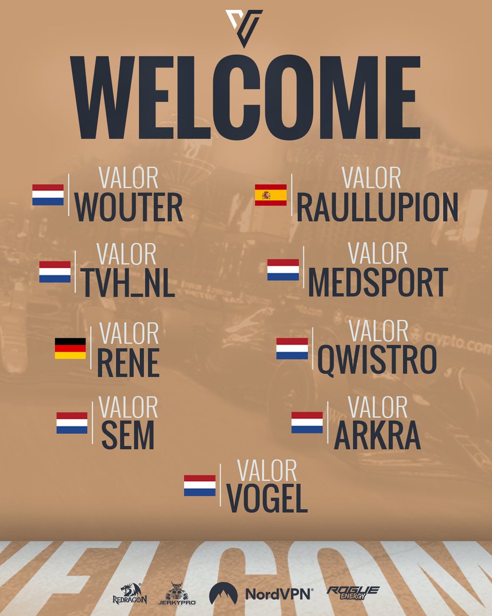TeamValor8_'s tweet photo. SIGNING | PlayStation Team

We are thrilled to announce all of our PlayStation drivers and managers who have put their faith into us for the start of the F123 game! We look forward to seeing them storm onto the PlayStation scene and have high hopes for what they can achieve👀 https://t.co/LomJsgtSUR