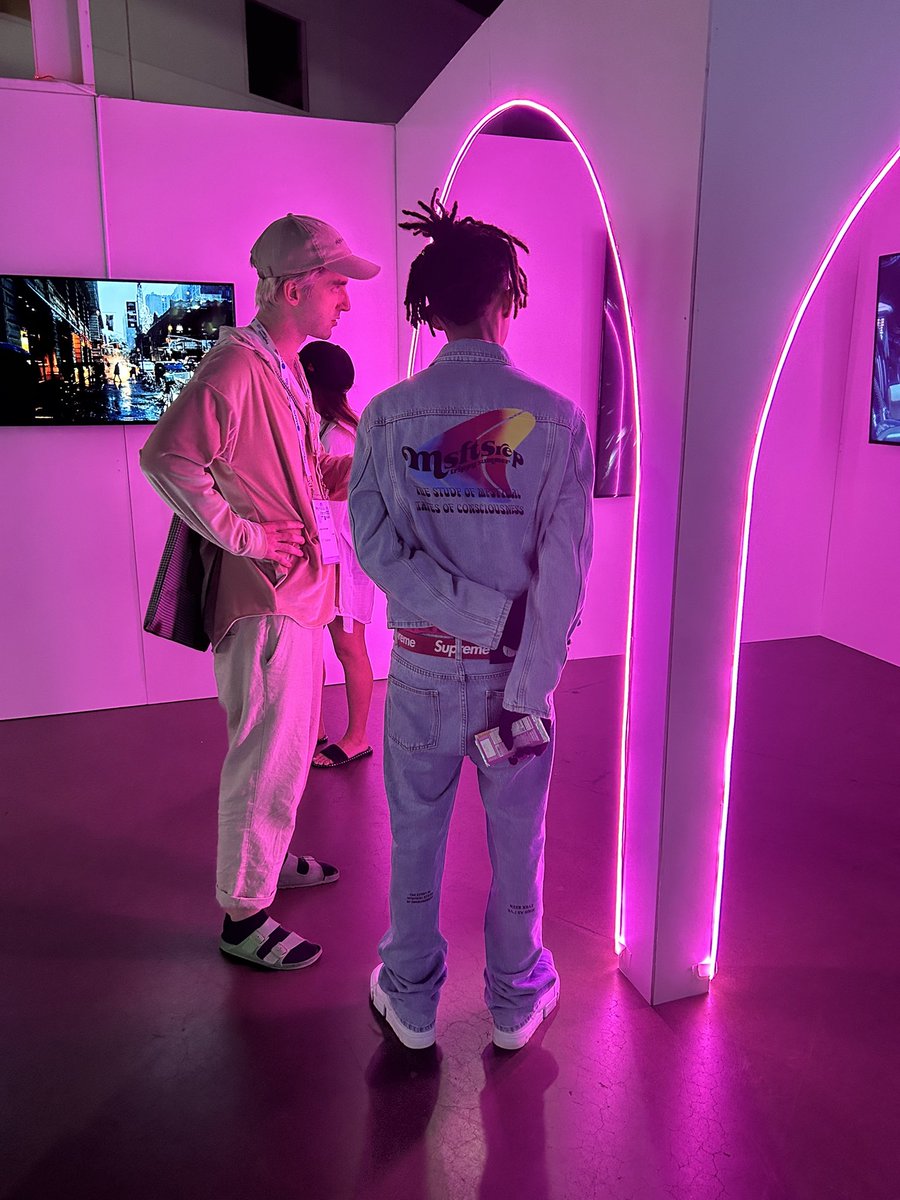 Thank you @jaden for passing by the Cartography of the Soul exhibition space at @PsychedelicSci and for your enthusiasm about the works. Means a lot!