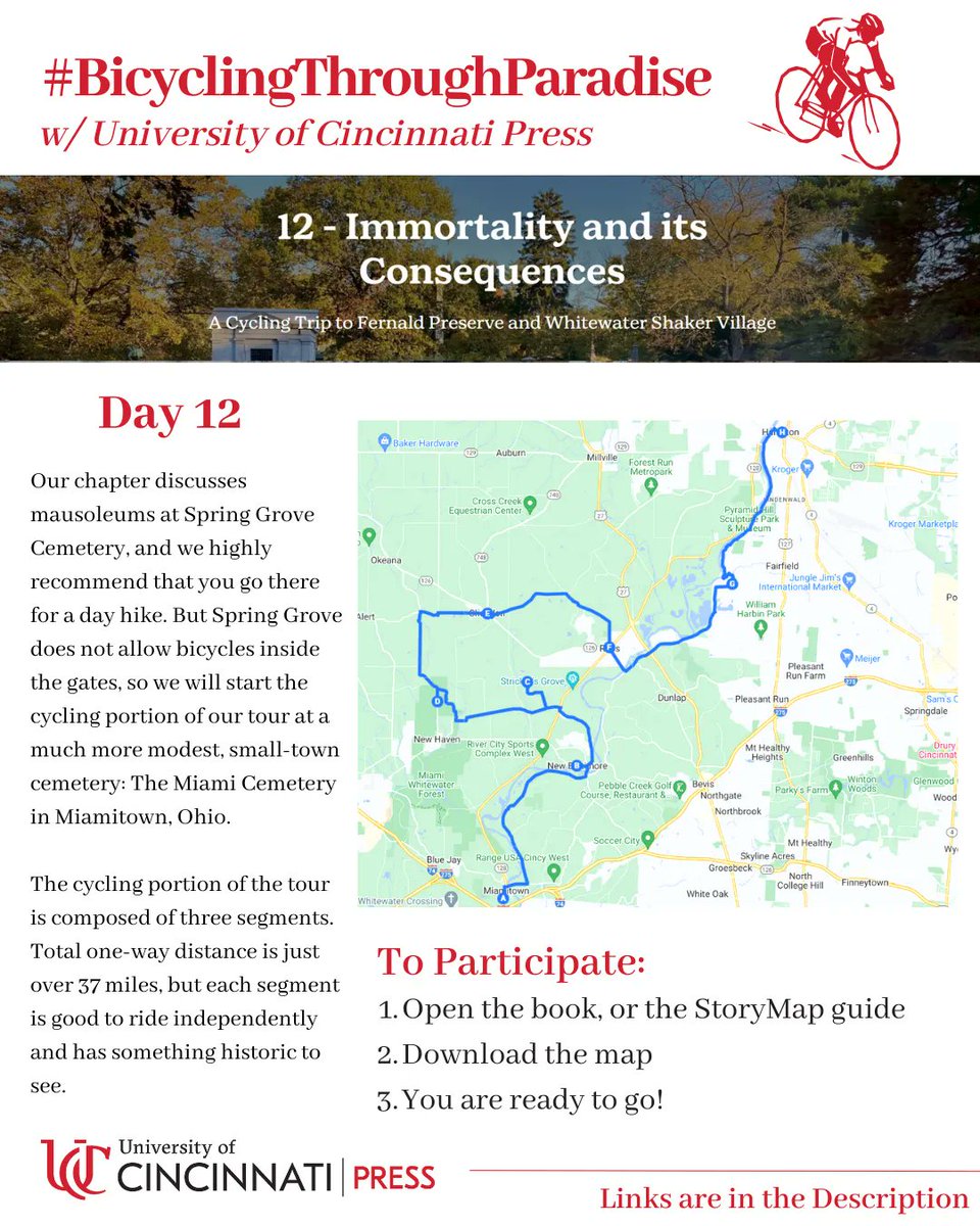 University of Cincinnati Press (@ucincipress) on Twitter photo 🚲Day 12
Explore #Cincinnati and it's surroundings with #Storymaps and #BicyclingThroughParadise
Link to interactive maps:
buff.ly/3Mk6M2C
Link to purchase the book:
buff.ly/3ZuILJC
#publisher #publishing #newbook #cincinnati #uofcincy #ucincy #library 🚲Day 12
Explore #Cincinnati and it's surroundings with #Storymaps and #BicyclingThroughParadise
Link to interactive maps:
buff.ly/3Mk6M2C
Link to purchase the book:
buff.ly/3ZuILJC
#publisher #publishing #newbook #cincinnati #uofcincy #ucincy #library
