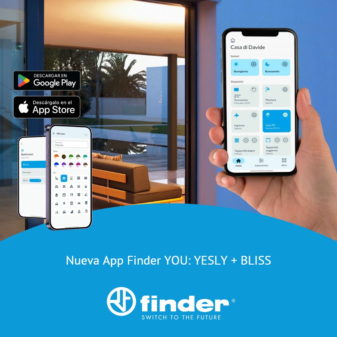Distinguida por ser una interfaz de navegación intuitiva, la nueva app Finder YOU ofrece al usuario numerosas funciones avanzadas basadas en el perfil de acceso, ya sea el instalador profesional o el usuario final.
🔗DESCARGALA GRATIS DESDE APP STORE Y PLAYSTORE