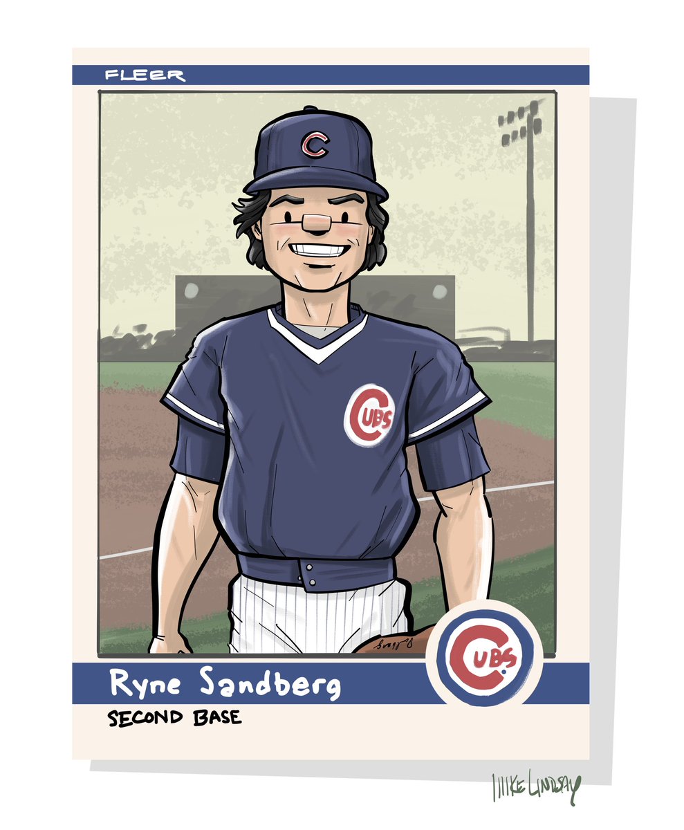 Celebrating the anniversary of The Sandberg Game (6/23/84) with an ‘84 Fleer doodle. Pretty sure today counts as a national holiday for Cubs fans. 

#doodles #RyneSandberg #Ryno #ChicagoCubs #Cubs #SandbergGame #84FleerBaseball #AdobeFresco #AdobeDrawing @Cubs @WatchMarquee