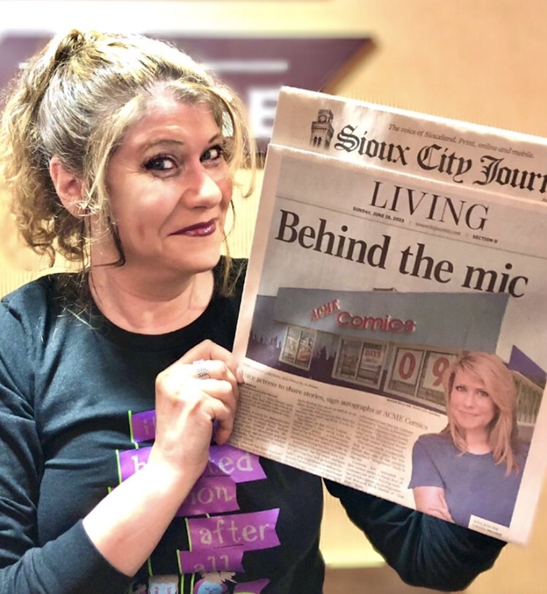 EXTRA EXTRA!
HUGE honor to make #FrontPage!

THANK YOU SIOUX CITY JOURNAL @scj!

PEEK👉🏻 bit.ly/448lDm9

SIGNING at 💕ACME COLLECTIBLES
#ThisWeekend ♥️ 6/24 - 6/25!

#IowaEvents #HauntedMansion #DextersLaboratory #Autographs #FunkoPops #ToyStory #DisneyFan #SiouxCityIOWA