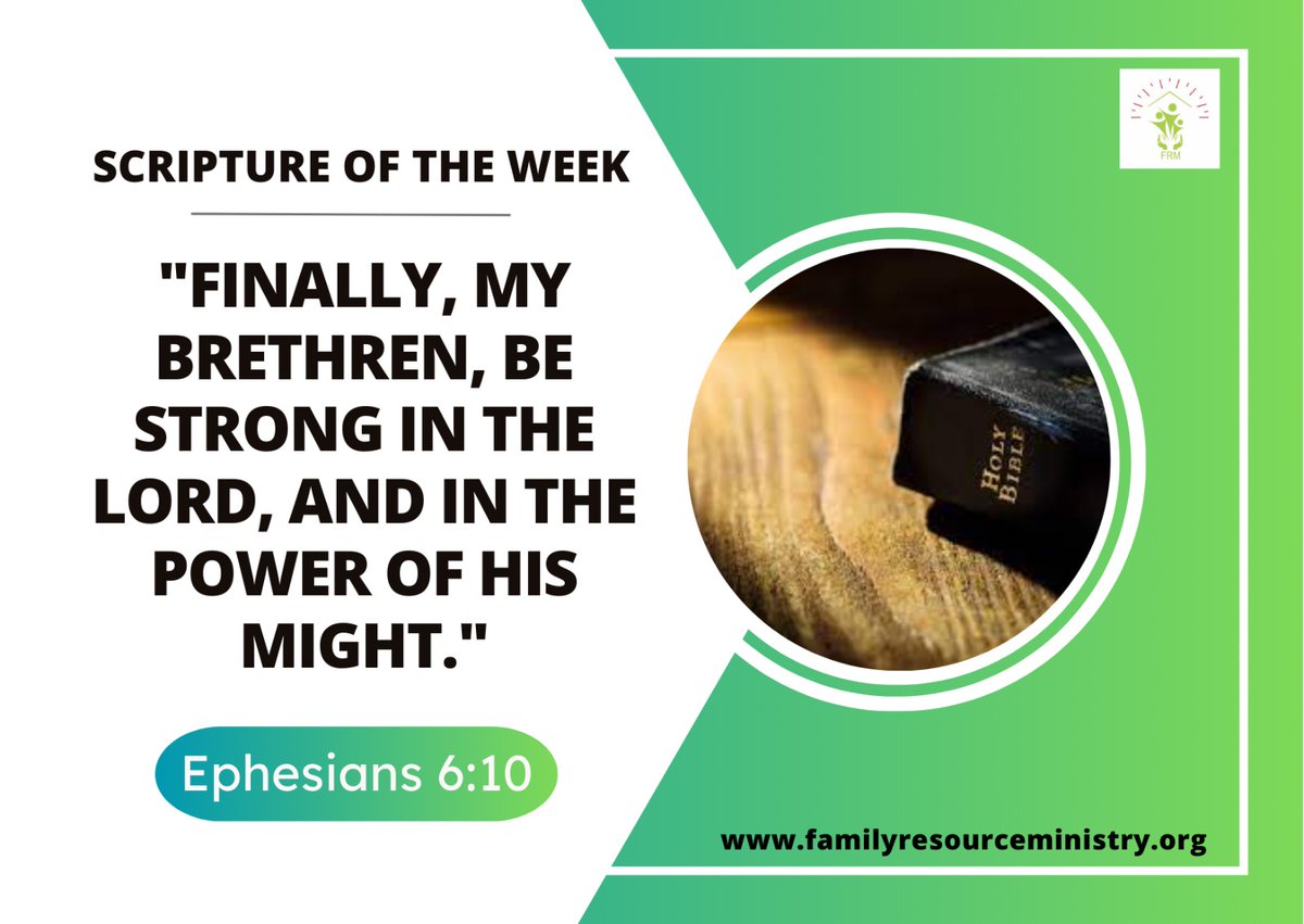 FamilyRministry's tweet image. #FamilyResourceMinistry #StrongandUnited #WeeklyScripture