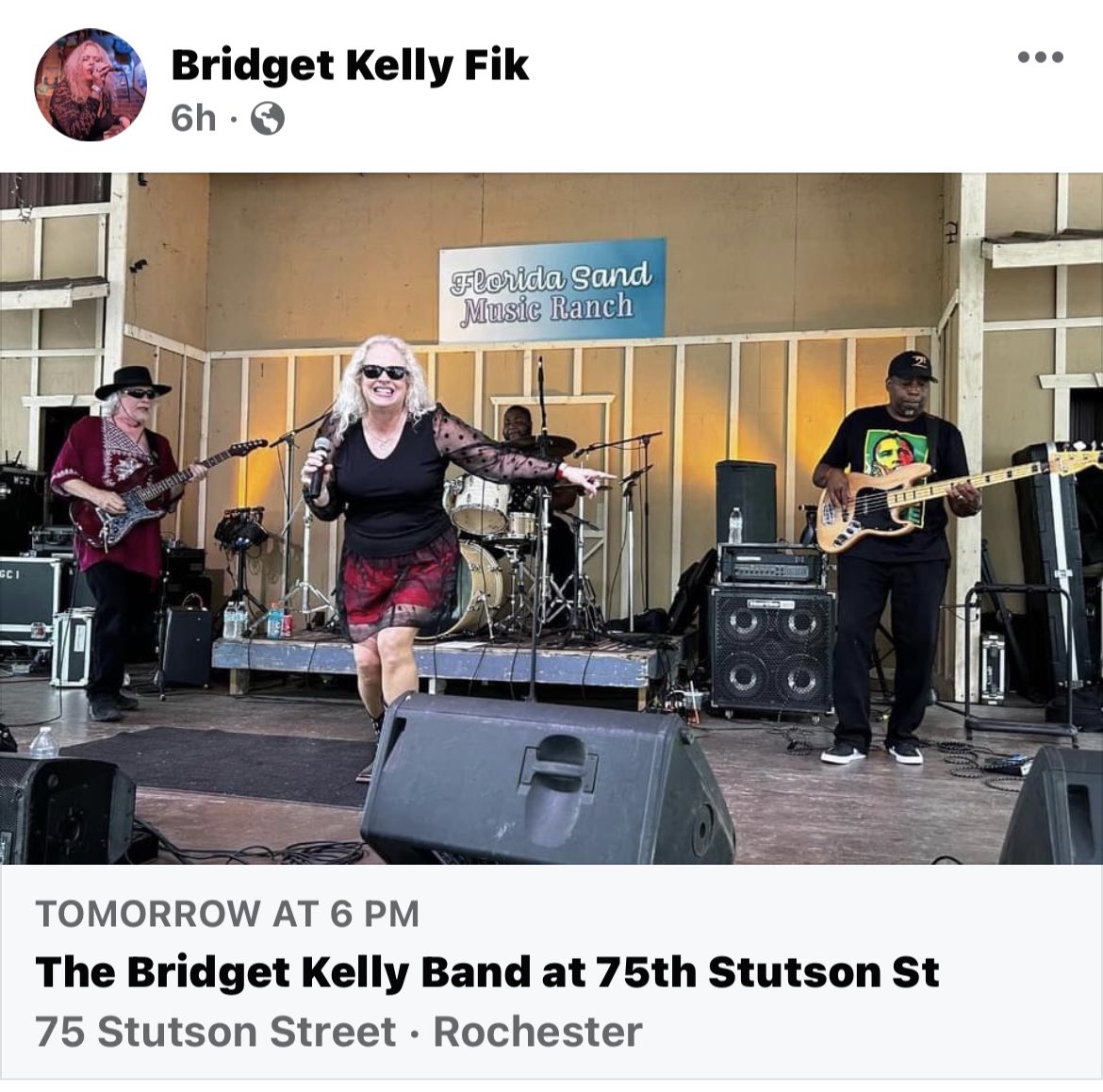 THE BRIDGET KELLY BAND @ 75th Stutson St TONIGHT 
ROCHESTER, NY