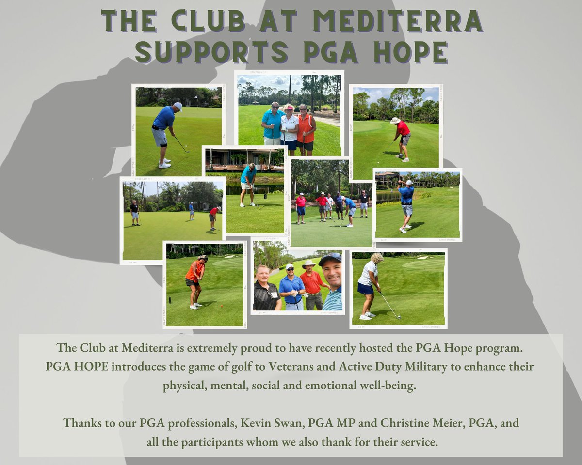 clubmediterra's tweet photo. The Club at Mediterra supports PGA Hope. #HonorTheMilitary #KeepHopeAlive #Mediterra https://t.co/vuFFYvlUSs