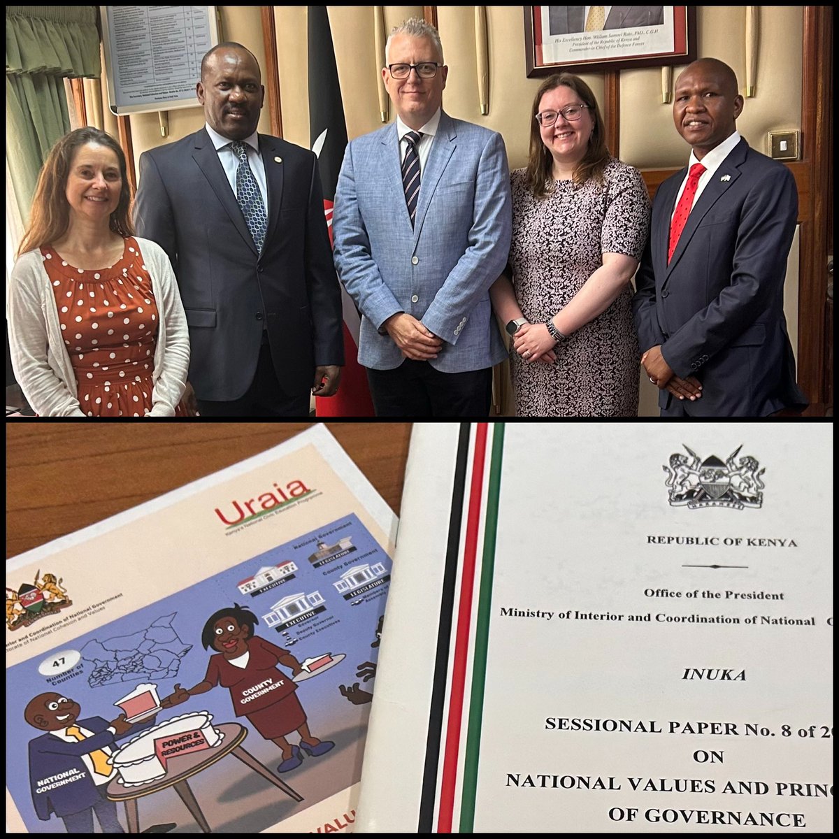 Thanks to our <a href="/UniKentAlumni/">Kent alumni</a> Josiah Musilli <a href="/MusilliJ/">King of Judah, son of Amon and grandson of Manaseh</a> for the warm welcome to the <a href="/GovtOfKenya/">Government of Kenya</a> during our stay this week! It was fascinating to discuss your work in #Kenya in National Cohesion &amp; Values and to consider the parallel issues associated with ‘British’ Values in the UK