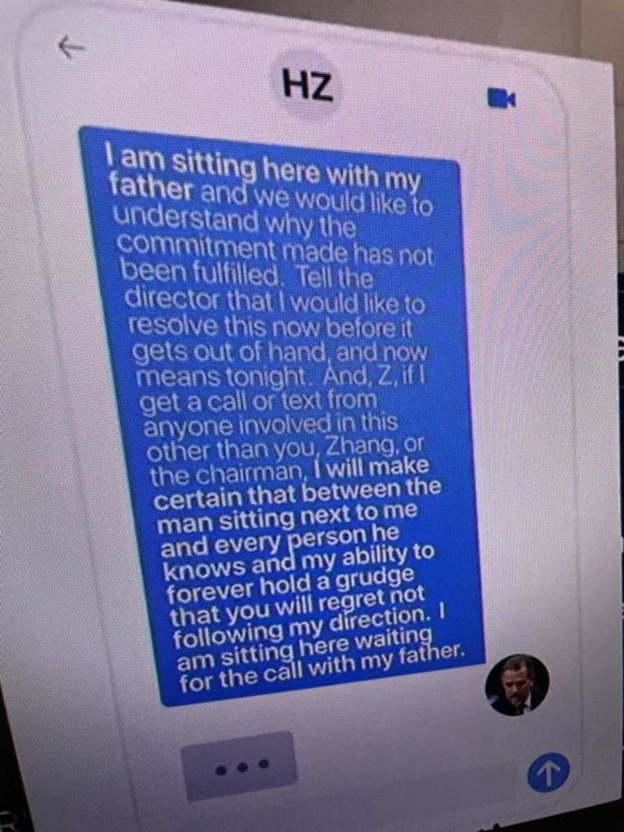 SchmittNYC's tweet image. The IRS whistleblower says Hunter sent a message demanding money from a Chinese Communist in late July 2017 while sitting next to his dad. Less than a week later, CEFC China wires a Biden LLC $5 million.  China is not an ally. We are moving into the realm of possible treason.