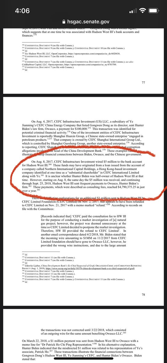 SchmittNYC's tweet image. The IRS whistleblower says Hunter sent a message demanding money from a Chinese Communist in late July 2017 while sitting next to his dad. Less than a week later, CEFC China wires a Biden LLC $5 million.  China is not an ally. We are moving into the realm of possible treason.