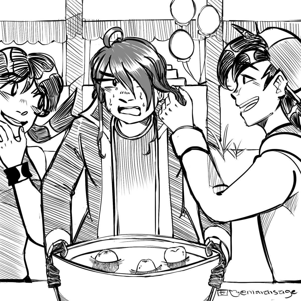 [#pokespe]

johto trio my faves... another piece inspired by a fic from a pksp discord event last year