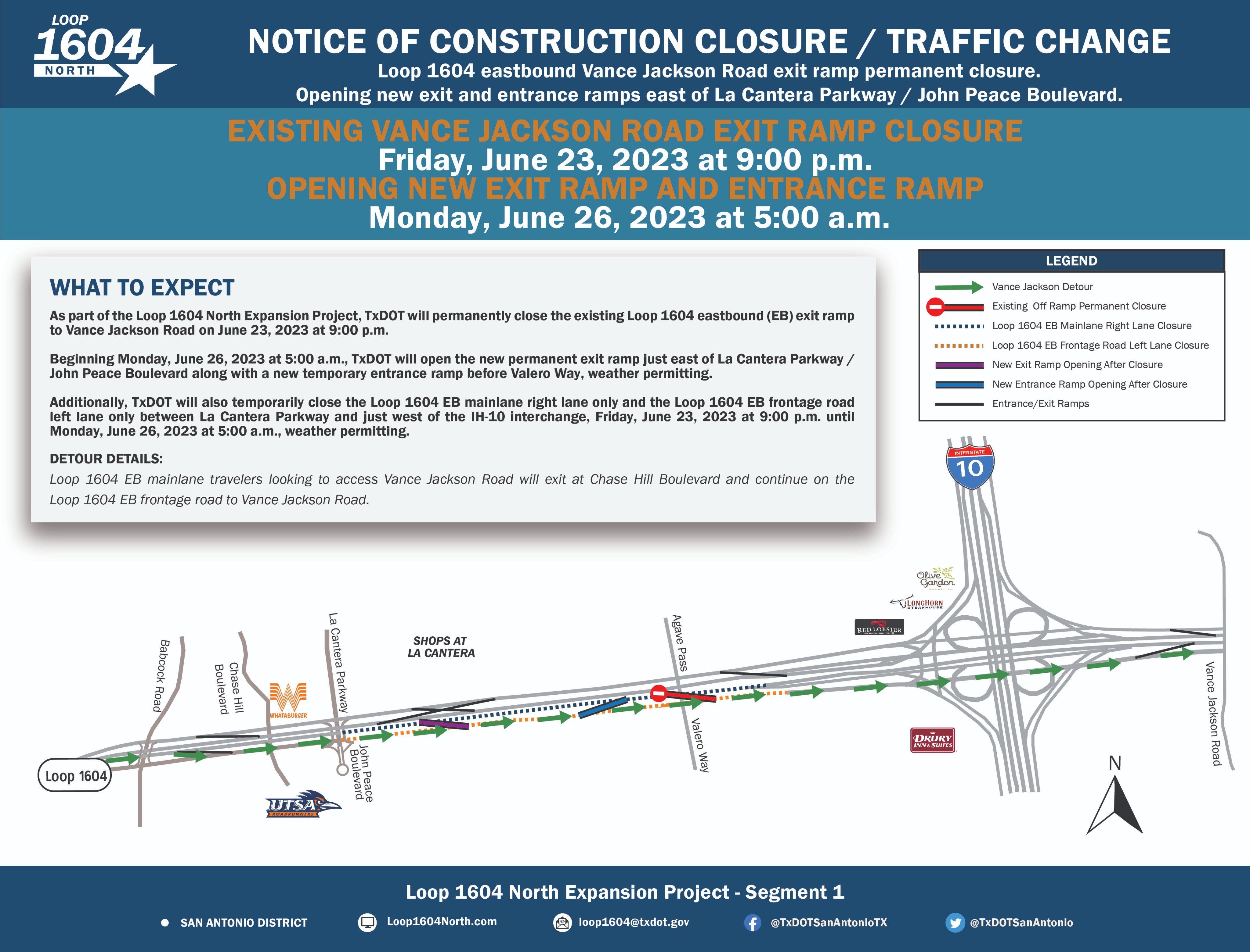 TxDOT San Antonio on Twitter "Beginning May 1, Walters Street Bridge