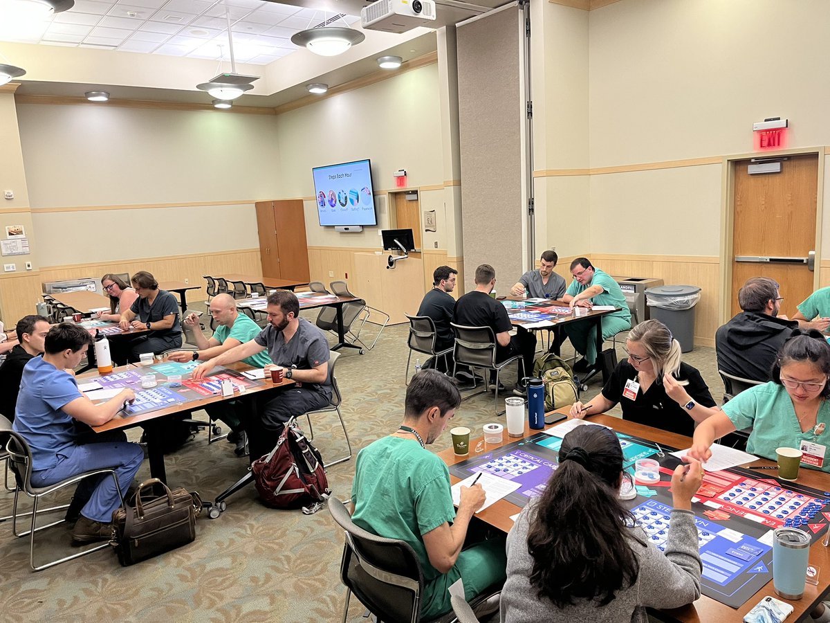 dkalnow's tweet photo. A little #gamification for our hospital intern onboarding using Friday Night in the ER! #communication #logistics @DoctorsEMres @OhioHealth Doctors Hospital. https://t.co/h6fmtgJt4C