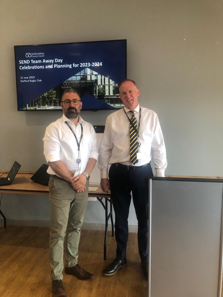 I had a really enjoyable ‘away day’ with <a href="/StaffordshireCC/">Staffordshire County Council</a> SEND Team. It was gr8t 2 open the event &amp; talk discuss the great work they’re doing with #SENDtransformation. We r very lucky having such a dedicated group of ppl supporting our most vulnerable learners &amp; their families