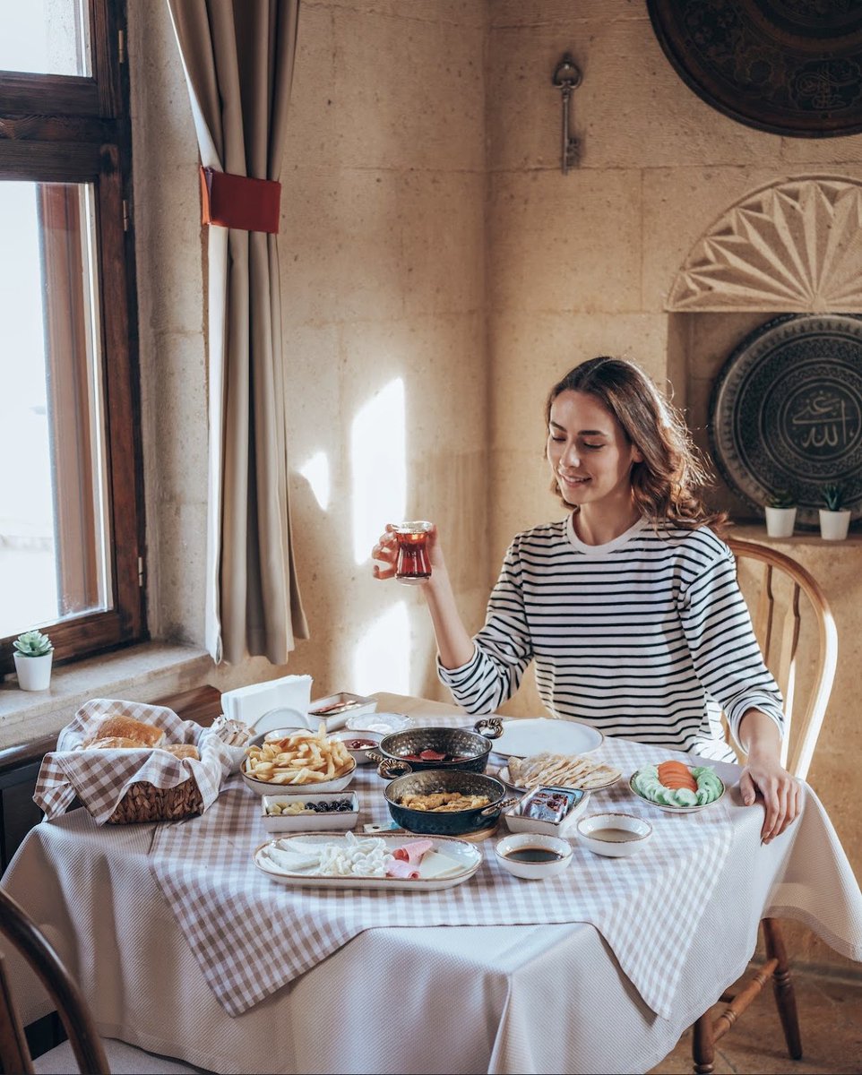 Enjoy a delicious Turkish Breakfast consisting of local and traditional flavors, accompanied by Turkish Tea served in a tea glass.

mimicappadocia.com