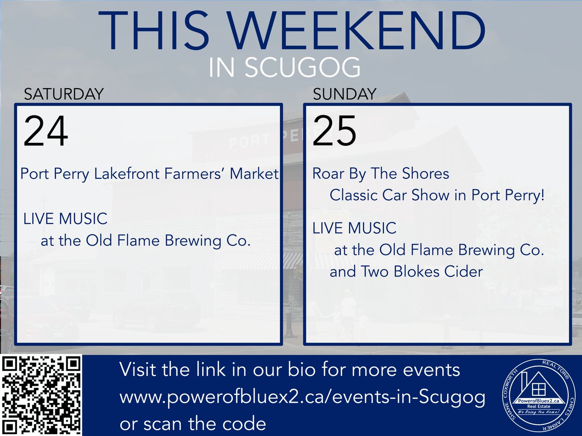 Scugog Events

Looking for something to do this weekend? We make it easy at the PowerofBluex2.  

Check out our #ScugogEvents site at
powerofbluex2.ca/events-in-scug…

#scugogevents #scugog #portperryevents #portperry #bluex2 #shoplocal #shopwhereyoulive #ShopSmall #shopsmallbusiness